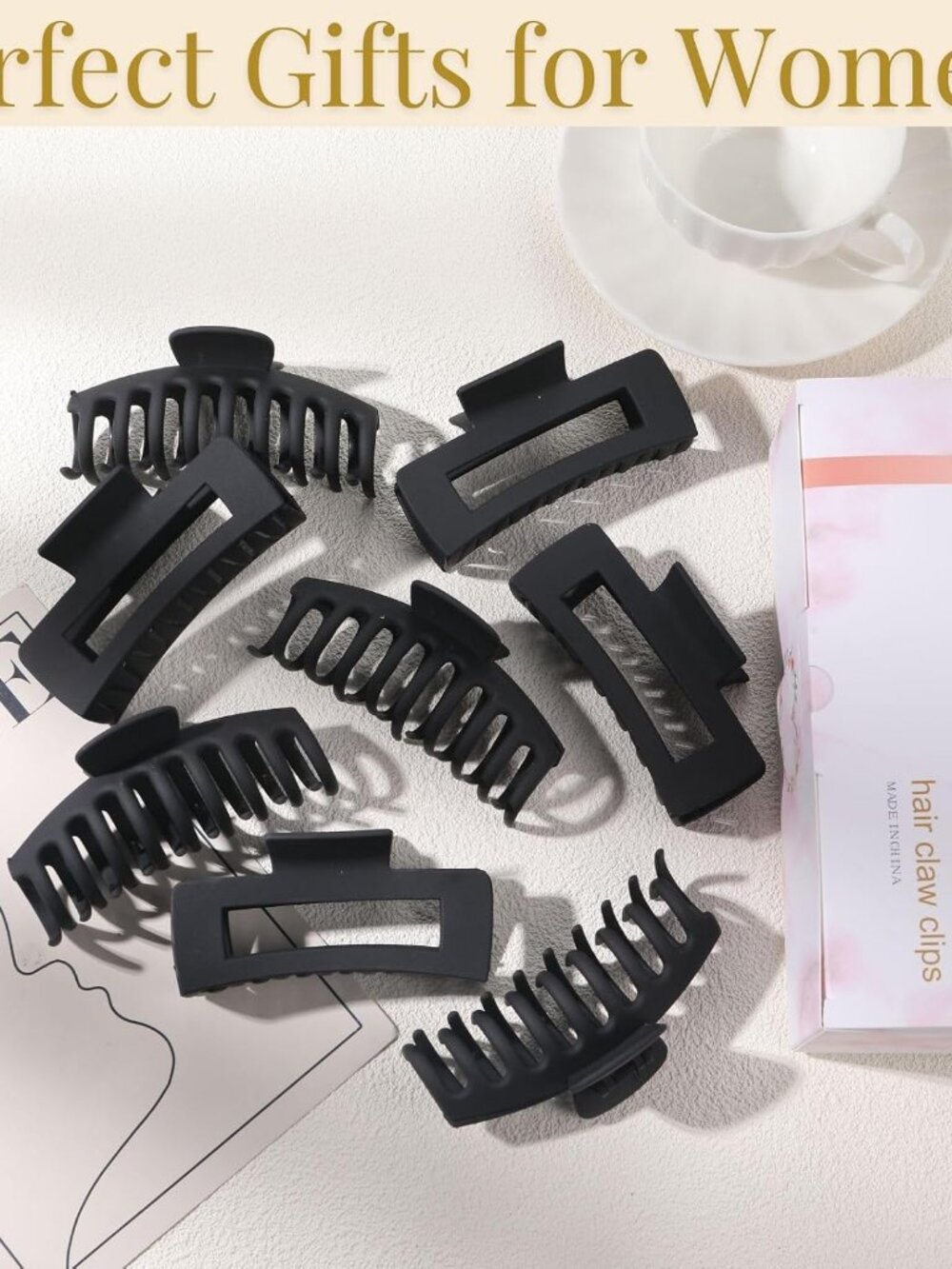 Hair Clips for Women 4.3 Inch Large Hair Claw Clips for Women Thin Thick Curly H